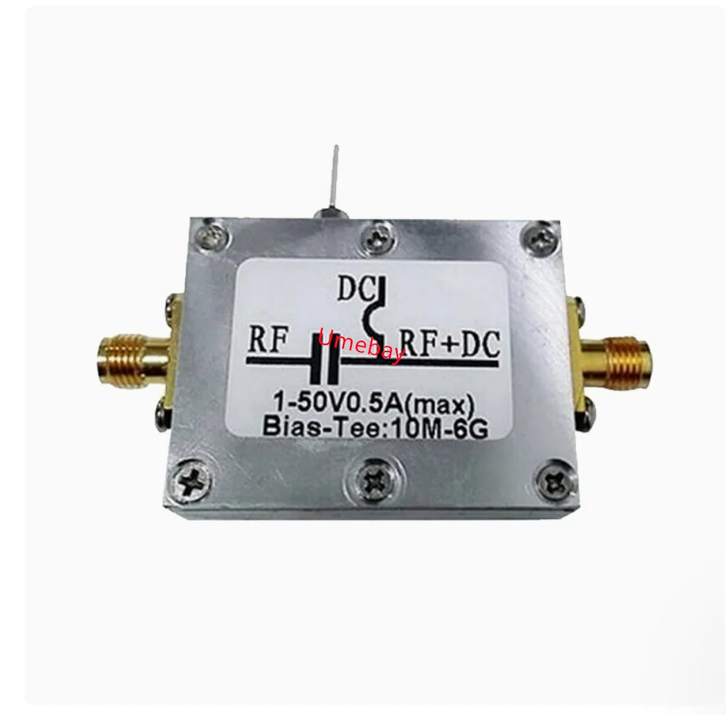 1 piece,  integrated circuit，  RF isolator bias coaxial feeding Bias Tee 10MHz-6GHz low insertion loss