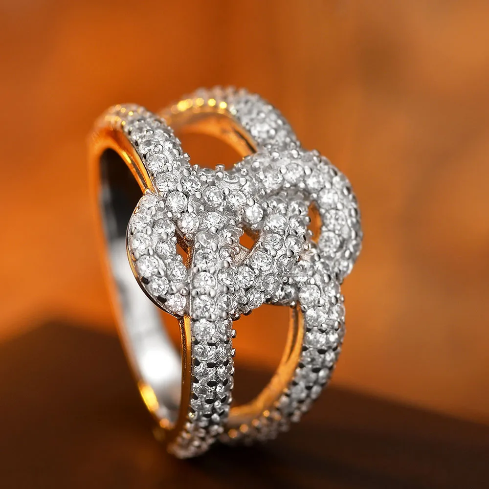 خاتم من الفضة الإسترليني عيار 925 للنساء #3