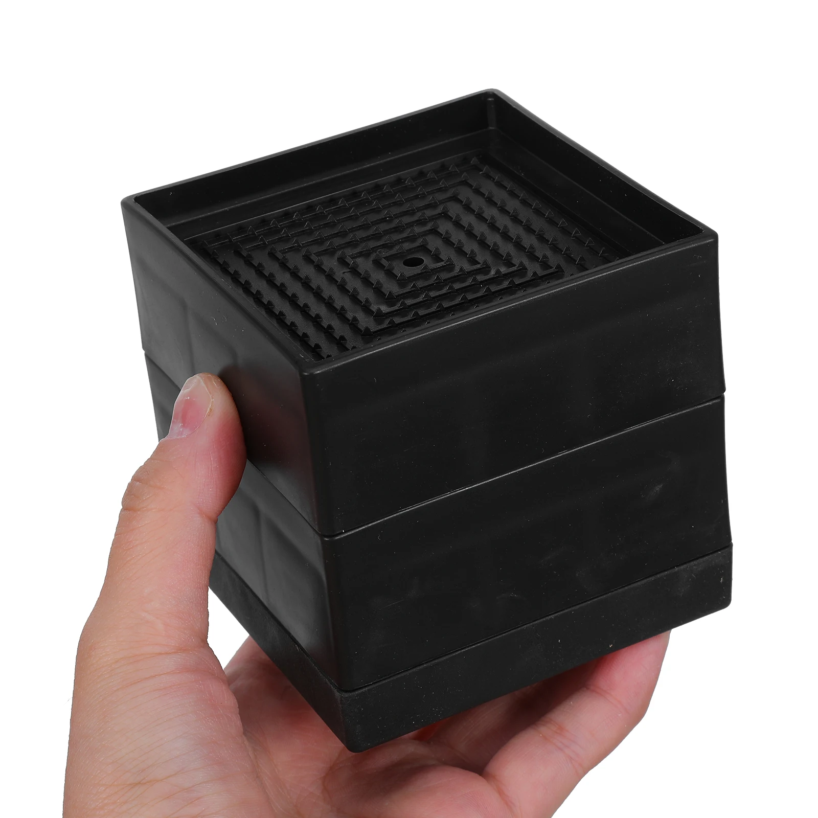 

4pcs Furniture Risers Heavy Duty Black Square Blocks For Bed Sofa Chair Legs Desk Table Washing Machine Refrigerator Lift Pads