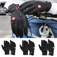 Men Women Winter Warm Windproof Waterproof Thermal Touch Screen Gloves Mittens Touchscreen Zipper Waterproof Riding Gloves