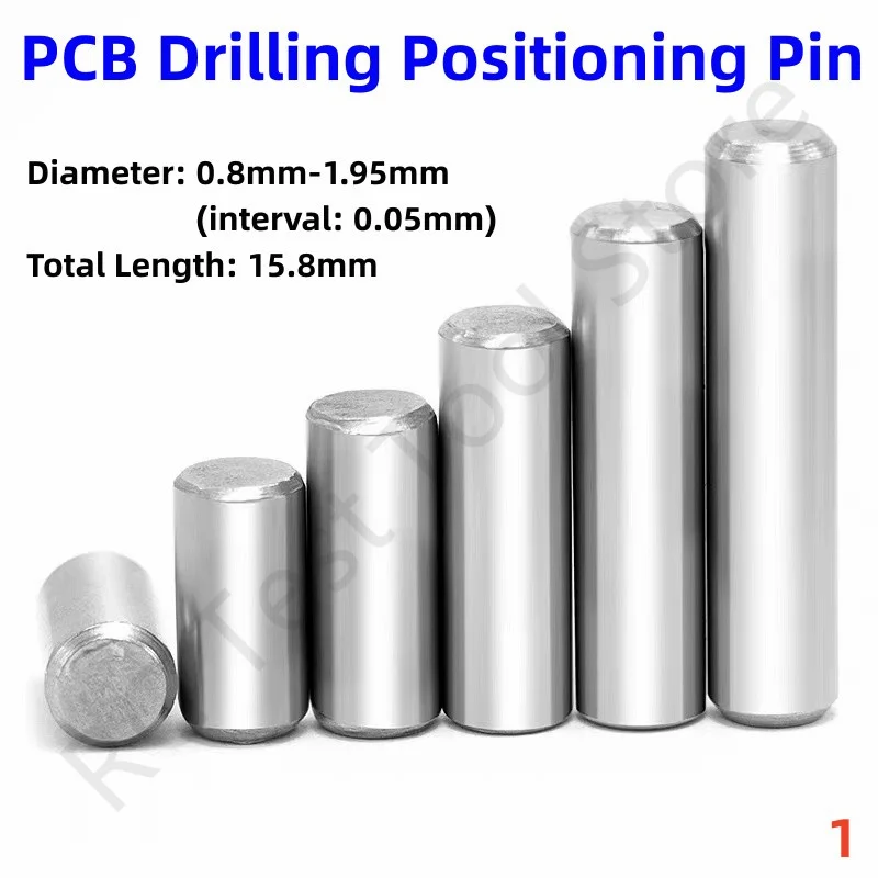 PCB Fixture Positioning Pin Length 15.8mm 0.8mm~1.95mm StainlessSteel Hardware Tool Cylindrical Dowel Pin Metal Processing Parts