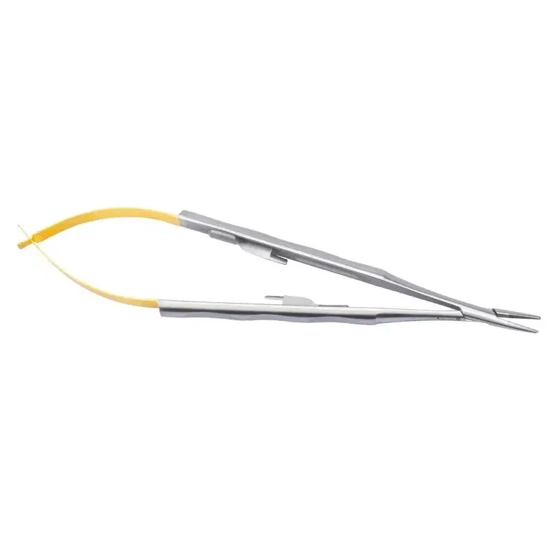 

1Pc Dental Orthodontic Implant Needle Holders14/16/18cm Straight/Curved Head Dentistry Tool Surgical Pliers Forcep