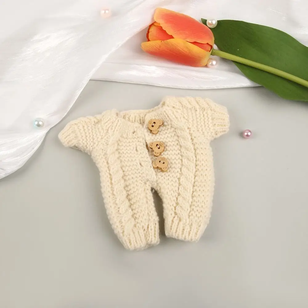 Mini Knitted Sweater for 20CM Dolls Fashion Casual Doll Sweater DIY Handmade Clothes DIY Dress Up Doll Accessories