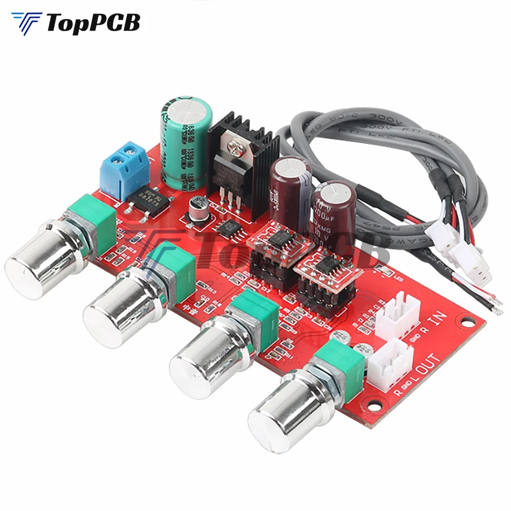 AD828 HIFI Stereo Preamp amplifier board volume Tone Control Pre-amp Preamplifier Board Better than NE5532