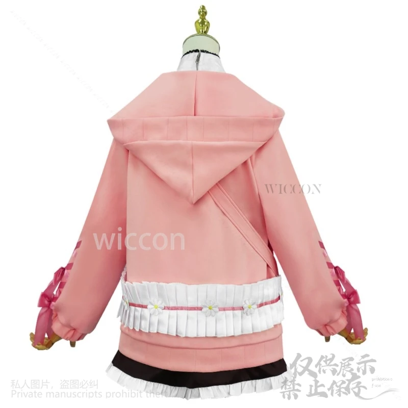 Anime Vtuber Holo Live Aza Airi Cos Costume Abito carino Lolita Cappotto con borsa Parrucche Ragazze Donna Festa di Halloween Personalizzato