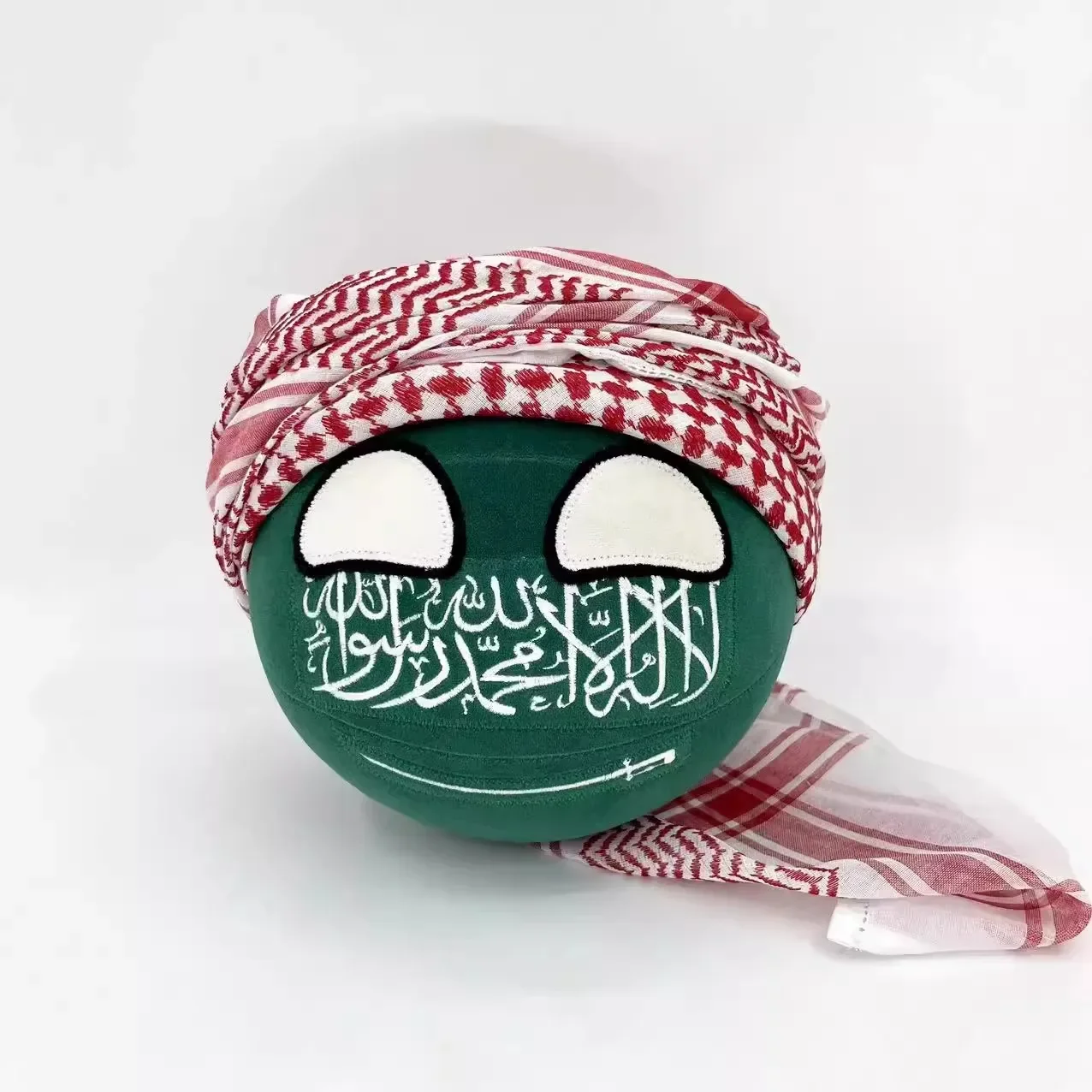 SAUball Polandball ตุ๊กตา Plush ซาอุดีอาระเบีย Countryball SHEMAGH Country Ball ตุ๊กตาหมอนคอสเพลย์ของเล่นสําหรับของขวัญ