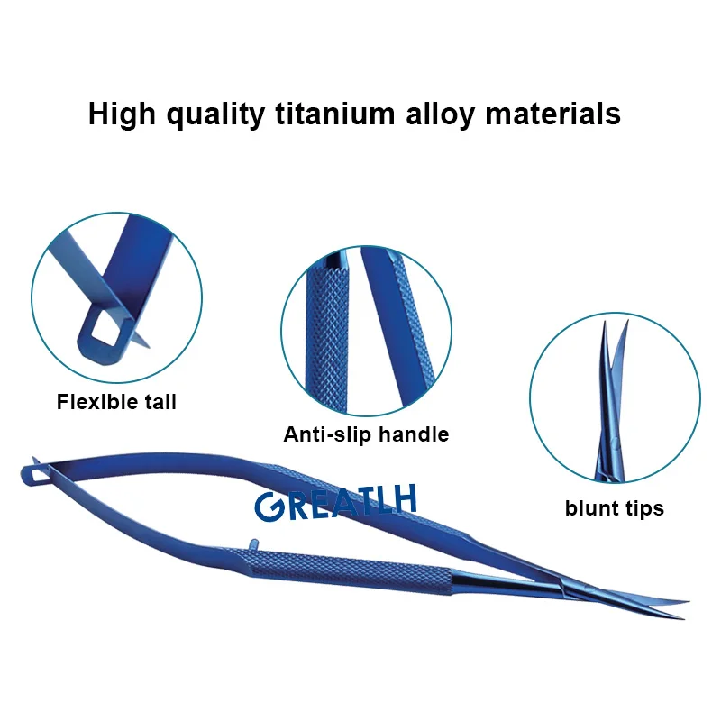 Ciseaux Conjonctifs Incurvés en Alliage de Titane, Générateurs de Micro ODancing