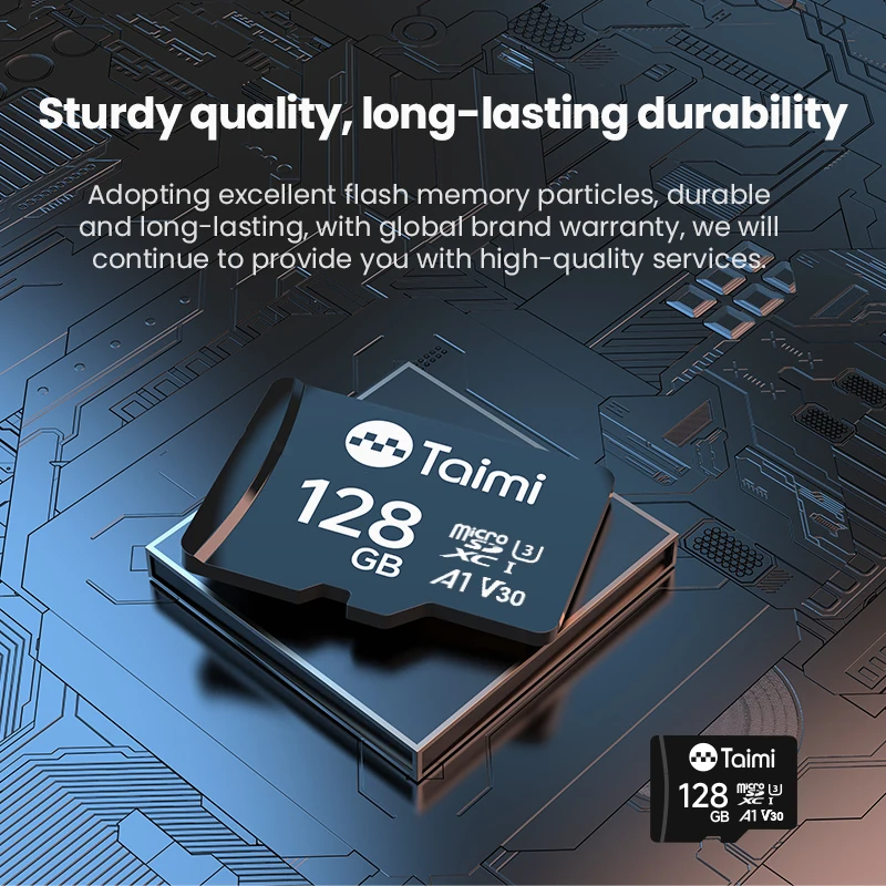 Карта памяти Taimi MicroSD C10 32 ГБ 64 ГБ Class10 Память TF Micro SD SDXC 128 ГБ 256 ГБ A1 U3 V30 4K для видеорегистратора