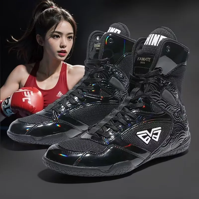 Professional Anti Slip Men's and Women's Fitness Squat Shoes Breathable and Comfortable Combat Wrestling Shoes