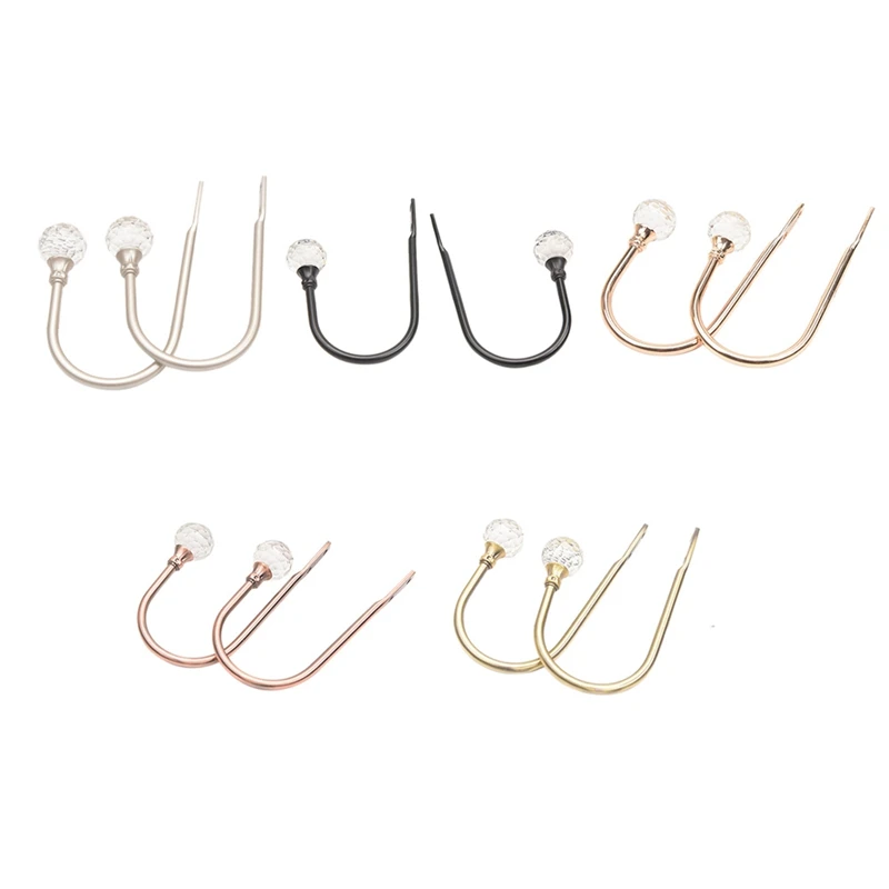 

A Metal U Shaped Shackles Window Accessories Curtain Holdback Wall Tie Backs Hooks Hanger Home Parts