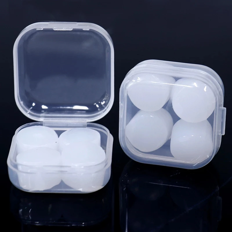 8/16pcs Soft White Earplugs Noise Reduction Silicone Ear Plugs Swimming Waterproof Protective Soundproof for Sleep Study Travel