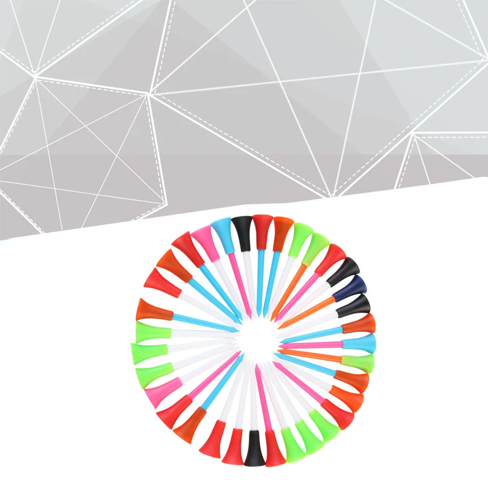 

50Pcs 83Mm Golf Ball Nails Plastic Tees Set Long-Lasting Weather-Resistant Tee Pegs for Driving Range Practice and Game