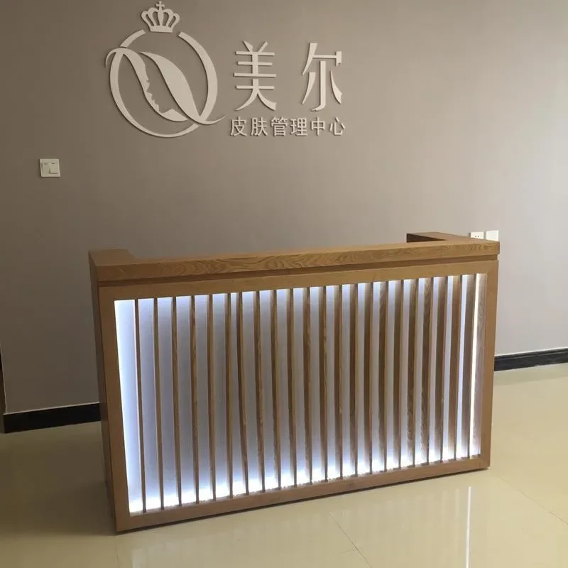 Schreibtisch aus gehärtetem Glas, Bürotisch, Spiegelmitte, Acryl, Rednerpult, Kirche, Friseur, Empfangsmöbel, weiß, einfache Spa-Bar