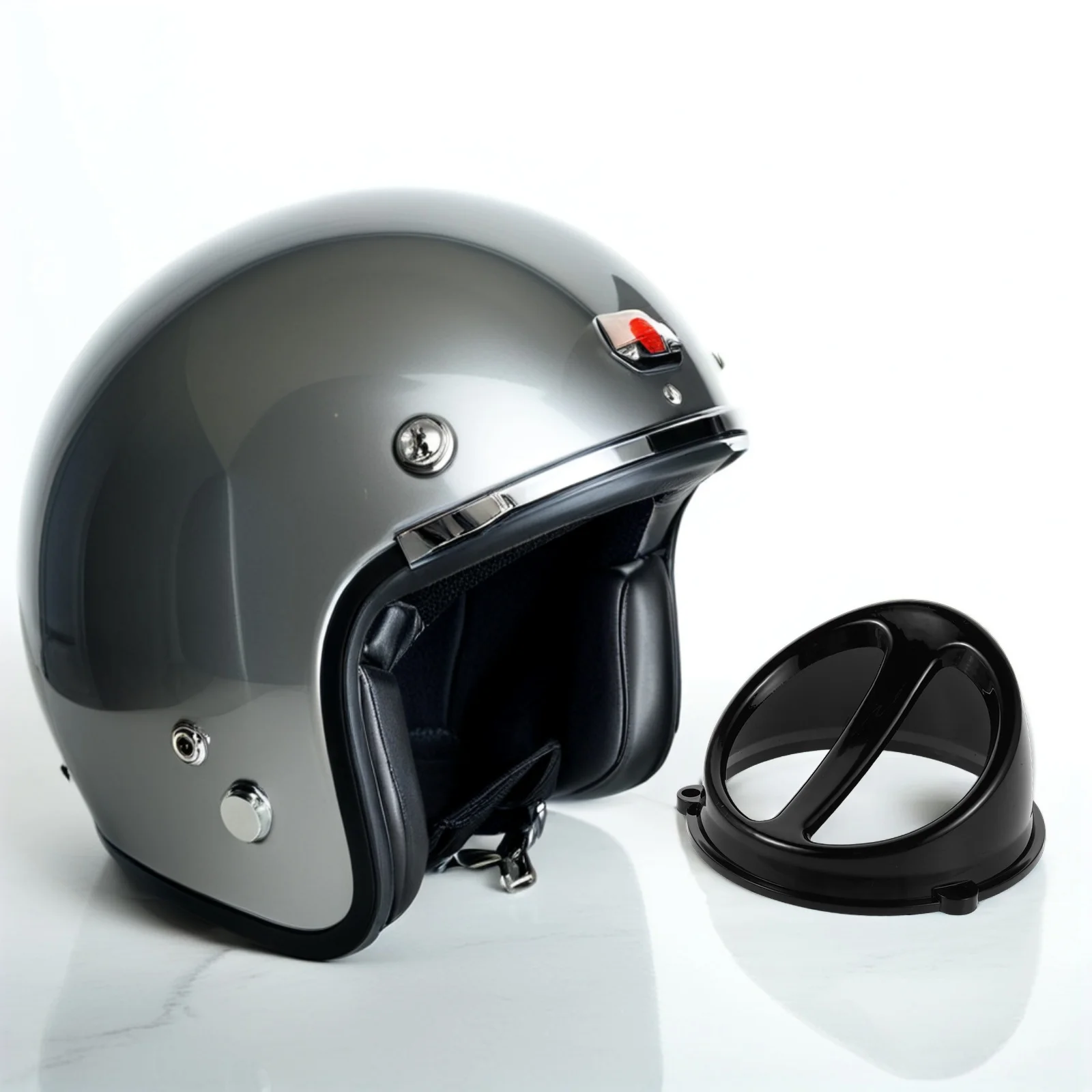 

Motorcycle Air Intake Hood Cover Universal Engine Hood Vent Cover Abs Dustproof Noise Reduction Decorative Trim Flow Scoop