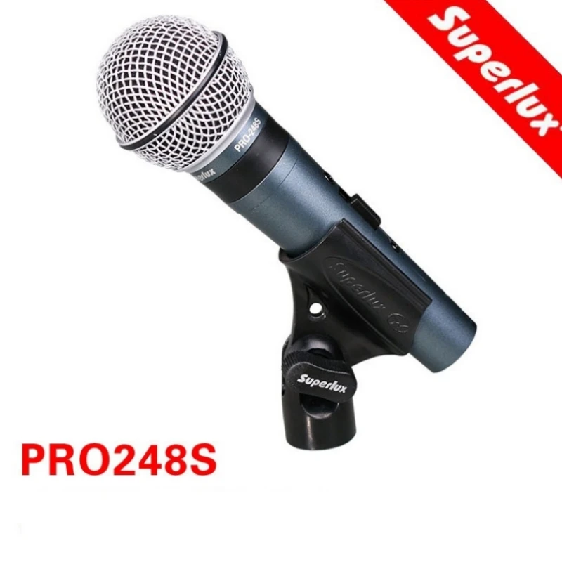 Superlux PRO248S Professional handheld Vocal dynamic microphone for vocal recordings and a large stage performances