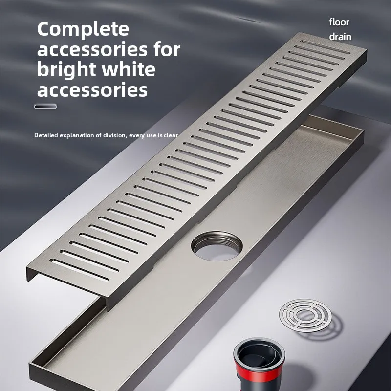 الطراز الحديث الفولاذ المقاوم للصدأ 304 الطابق استنزاف مستطيل الخيزران للفيلا فندق الحمام مخصص الرسم حجم الحل الهندسي