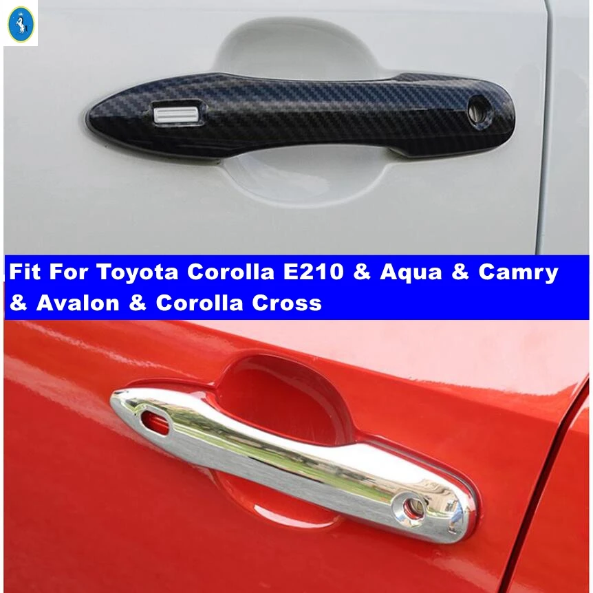 

LHD Outside Car Door Pull Doorknob Handle Cover Trim For Toyota Corolla E210 & Aqua & Camry & Avalon & Corolla Cross Accessories