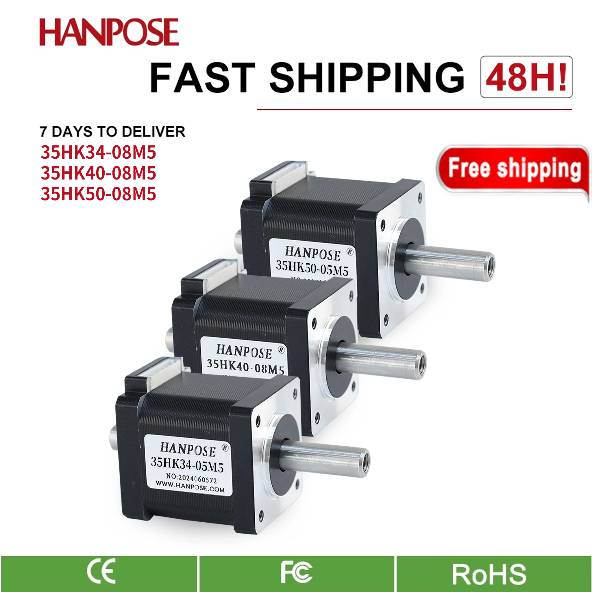 35HK34 40/50 Hollow biaxial motor 1.8 degrees for CNC worm wheel edging machine nema17 double shaft stepper motor