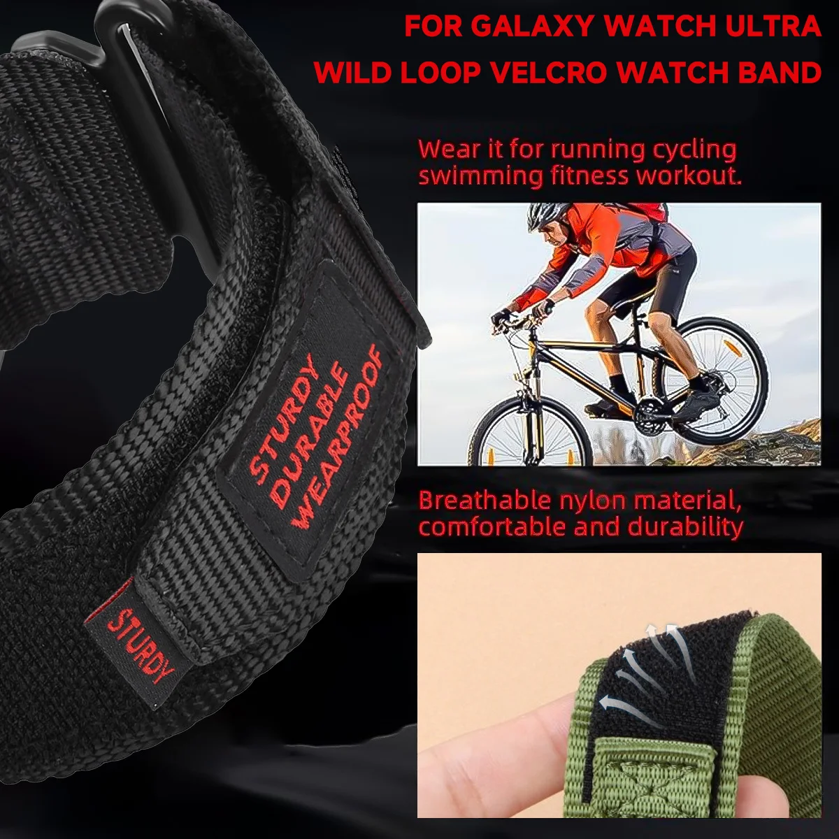 Camouflage Strap for Samsung Galaxy Watch 7 Ultra 47mm Band Sport Bracelet Nylon Watchband For Samsung Galaxy Ultra Accessories image 5