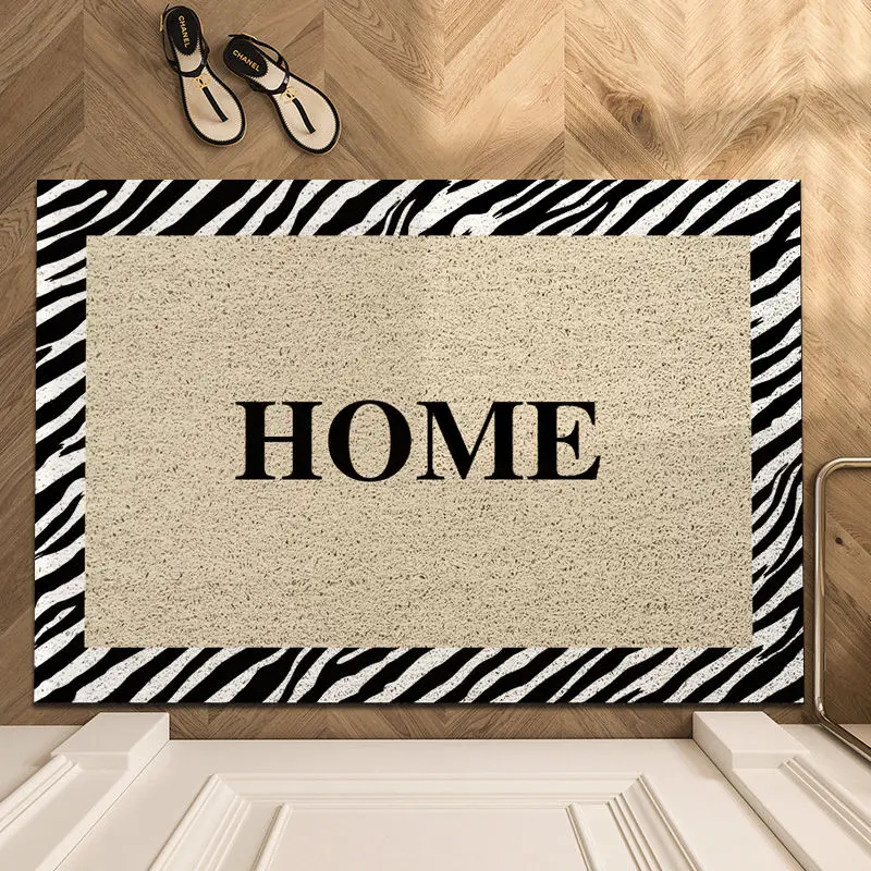 Door floor mat, dust removal silk ring, door mat, American retro door floor mat, household soil floor mat, no care carpet