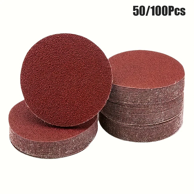 50Pcs 4 Inch Red Sanding Discs Self-adhesive Aluminum Oxide Sandpaper for Polishing Sander