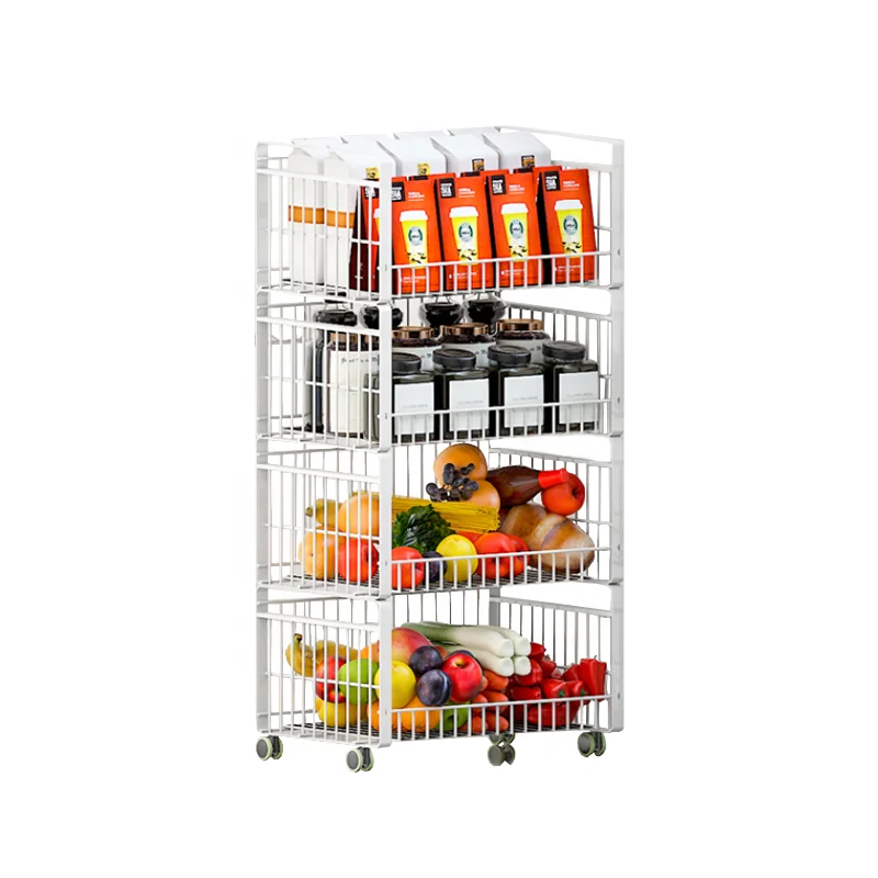 

Vegetable Metal Kitchen Rack, Storage Basket Shelf