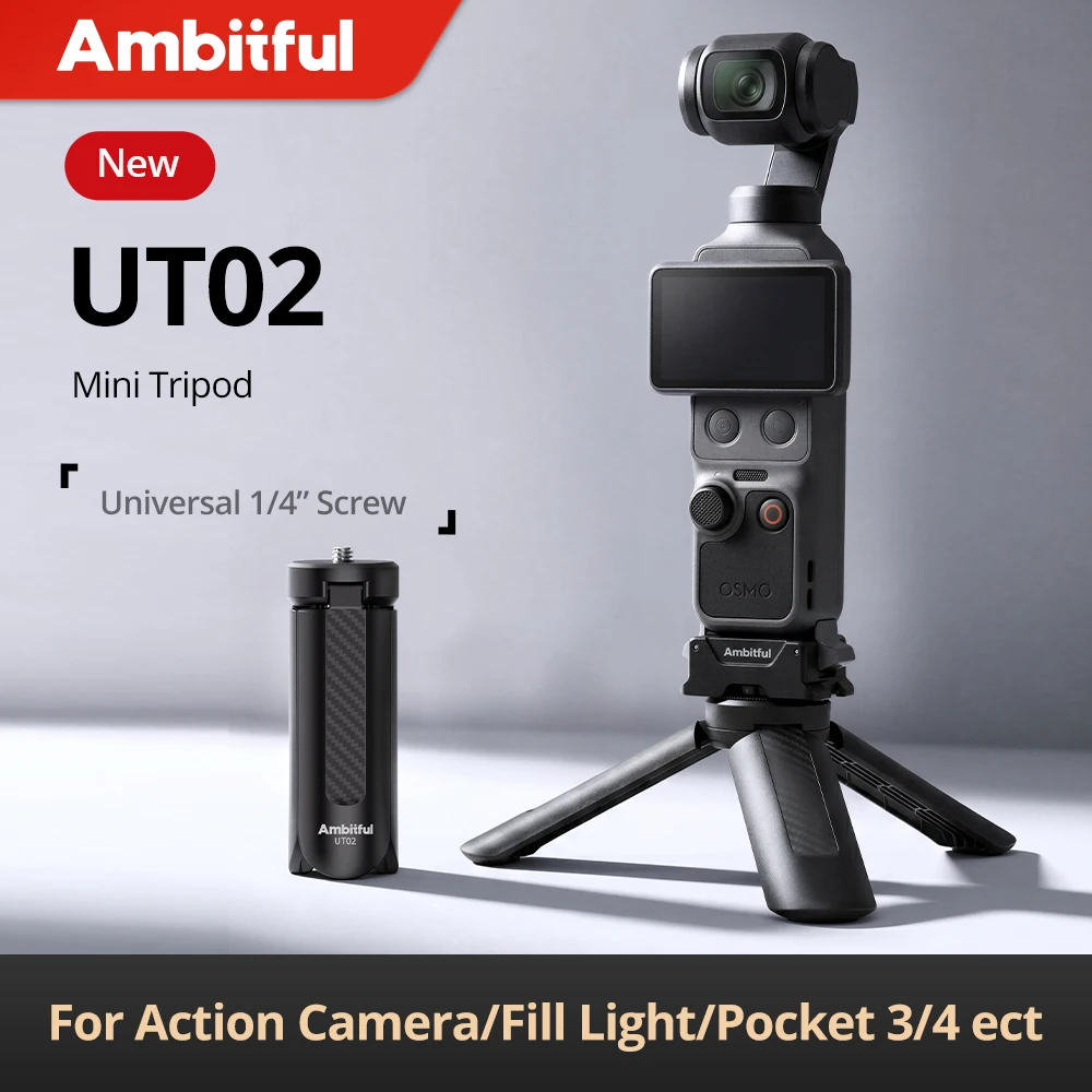 Mini trépied Ambiiful UT02 pour caméra d'action/lumière d'appoint/Pocket 3/4 etc.