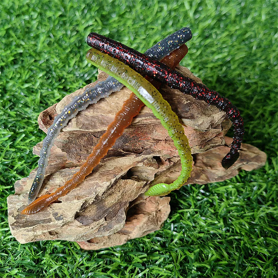 MUKUN Soft Baits Worm Lures Cutty 110mm 10pcs 2.3g Floating Fishing Lure Crankbait Fishing Trout Pike Catfish Pesca Artificial
