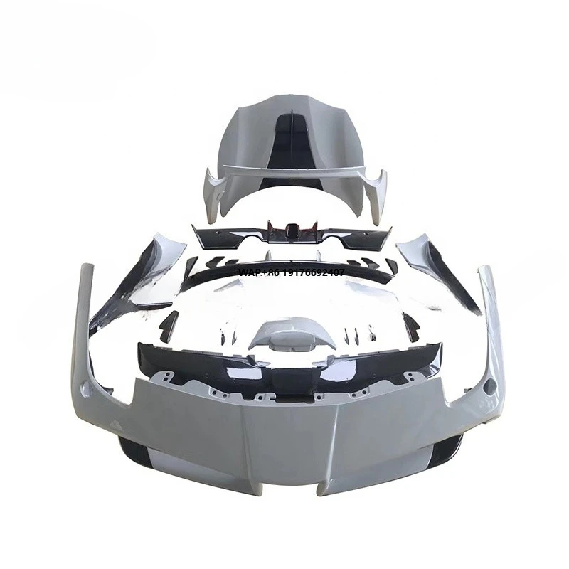 For  488 Convert MISA Style Carbon Fiber Front Bumper Body Kit for 488 GTB Refit Rear Bumper Side Skirts Lip