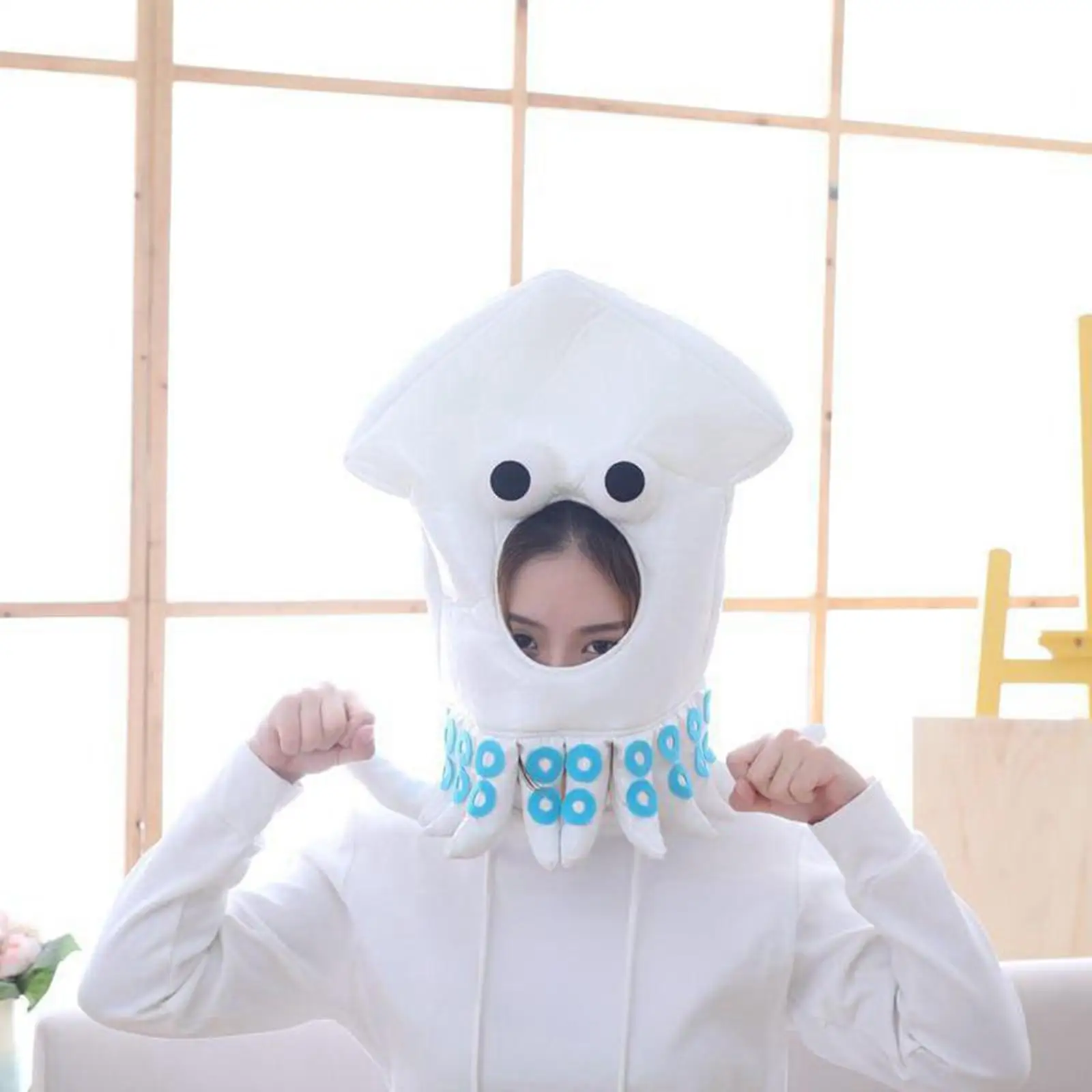 

Octopus Hat Cartoon Comfortable Plush Headgear Plush Hat Headdress for Stage Performance Holiday Party Supplies Role Play