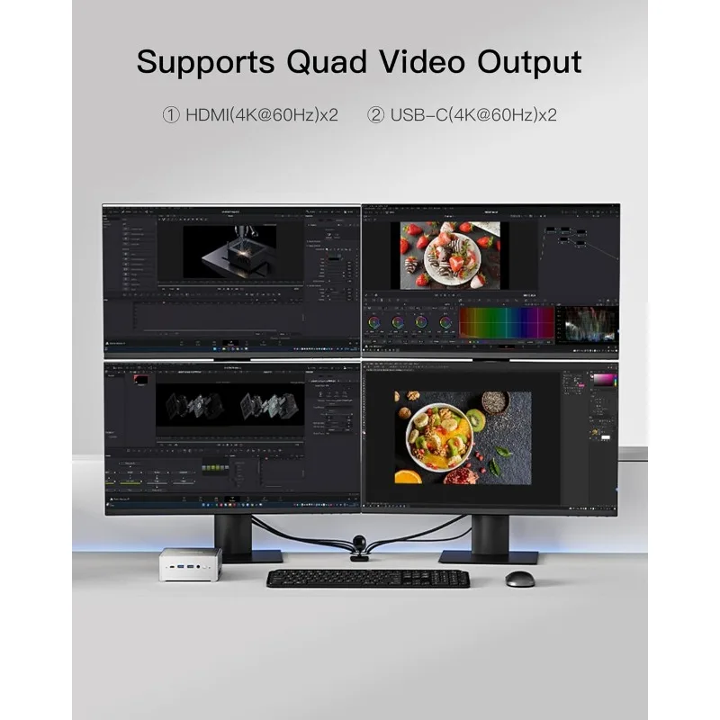 Mini PC Venus Series NAB9 Core i9-12900HK di 12a generazione (14°C/20T, fino a 5,0 GHz) Micro PC SSD da 32 GB DDR4 512G PCIe4.0, doppio 2.