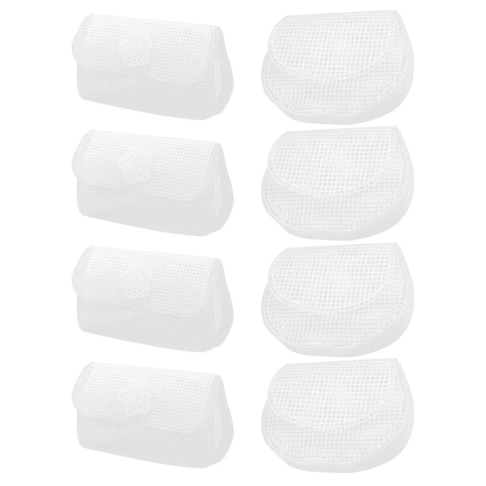 

8Pcs Plastic Mesh Canvas Sheets for Bags Blank Needlepoint Canvas Sheets Breathable Odor Free Bag Liners for Crochet Purse