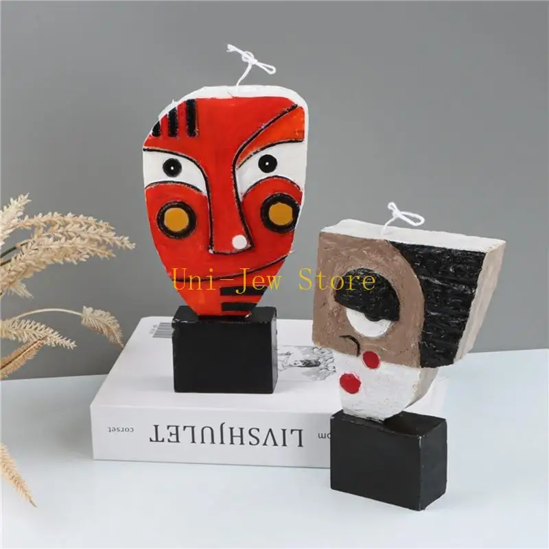 قالب سيليكون للوجه الفني سعة 40 جيجابايت يمكنك صنعه بنفسك قالب صابون شمعة إكسبريس لقوالب الراتنج المصنوعة يدويًا للعلاج العطري