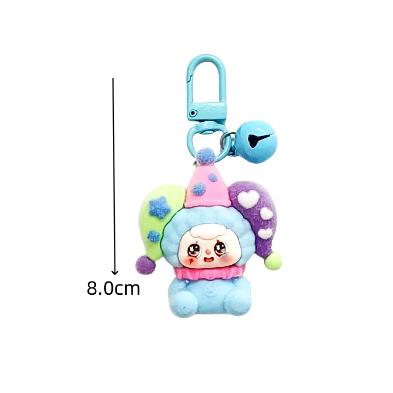 1PCCartoon لطيف تمثال سلسلة الهاتف المحمول، فتاة حقيبة قلادة، سلسلة مفاتيح السيارة