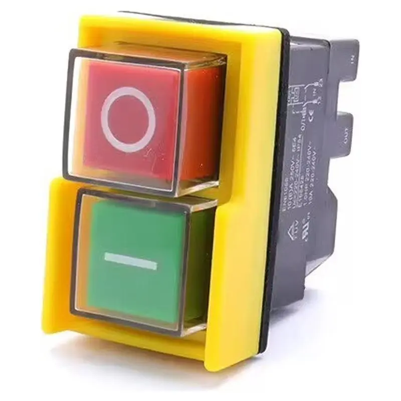 CHCH KJD20-2 4-Pin Electromagnetic Switch, 220V 10A Safety Switch,For Table Saw, Drill Press, Grinder No-Volt Release