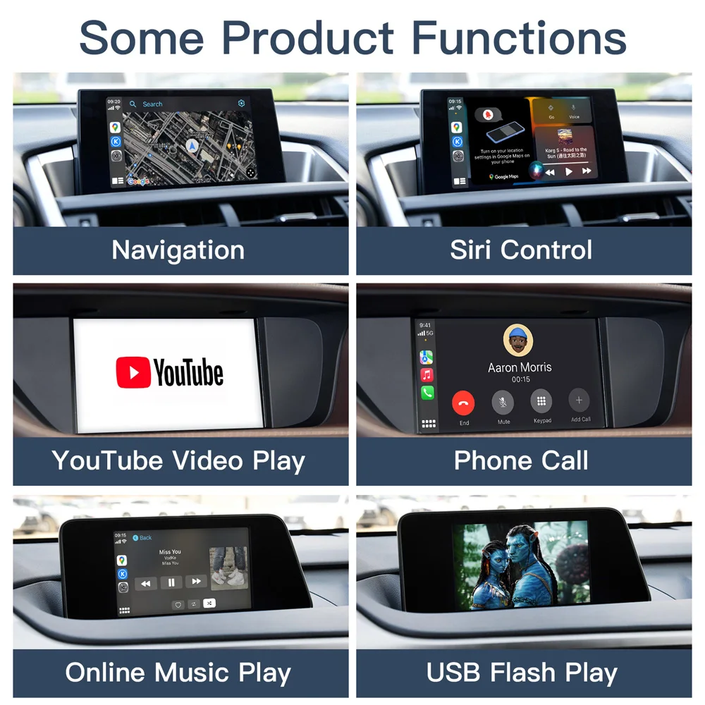 CARABC Wireless Apple Carplay For LEXUS 2014-2019 CT ES GS IS LC LS LX NX RC RX UX Android Auto Support Youtube Reverse Camera