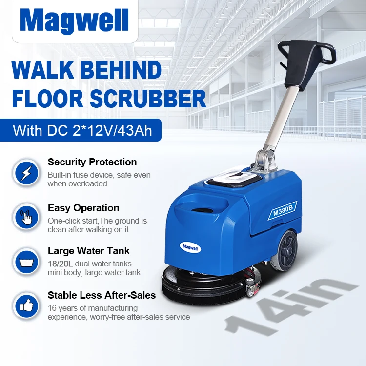 

M380B 24V Electric Mini Handheld Scraper Sweeper Brush Home Floor Scrubber Cleaning Machine