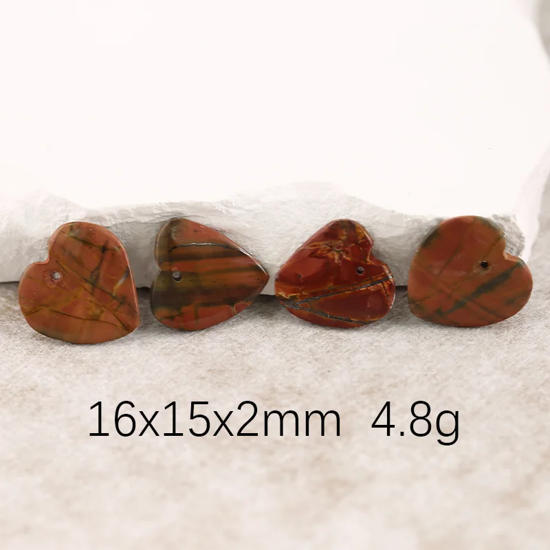 B&F 4PCS Multi-Color Picasso Jasper  Earring Beads, Handmade Natural stones beads, Polished Stones for jewelry Making Supplies
