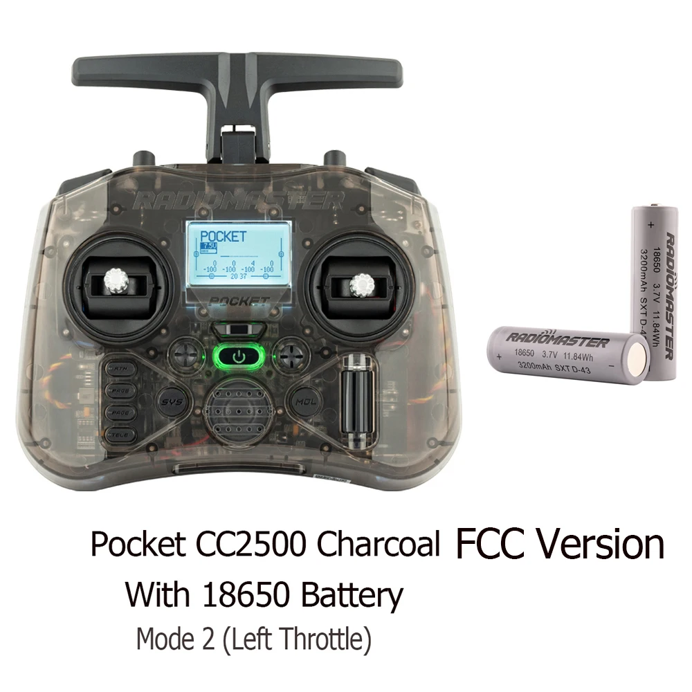 Radiomaster Pocket Hall Gimbal Sender Fernbedienung Tragbare leichte integrierte LED-Licht faltbare Antenne