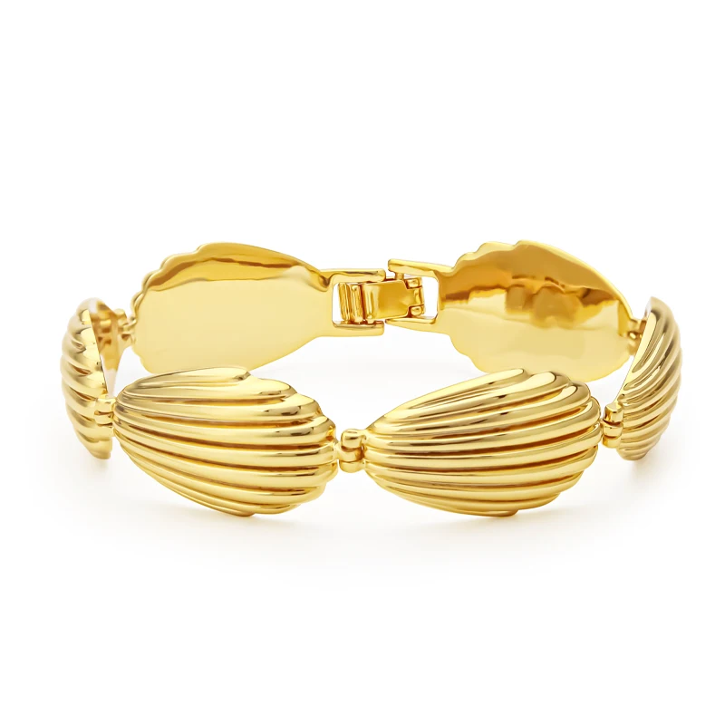 VAROLE Nature Texture Bracelets For Women Gold Color Geometric Round Armband Bangles Fashion Jewelry Official Flagship Store