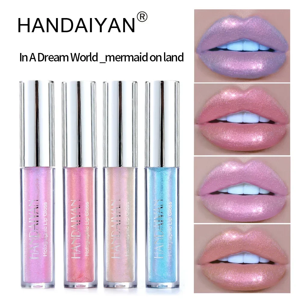 

HANDAIYAN Lip Gloss Longlasting Glitter Glaze Lipstick Liquid Moisturize Luminous Shimmer Shiny Lipgloss Makeup Christmas Gift