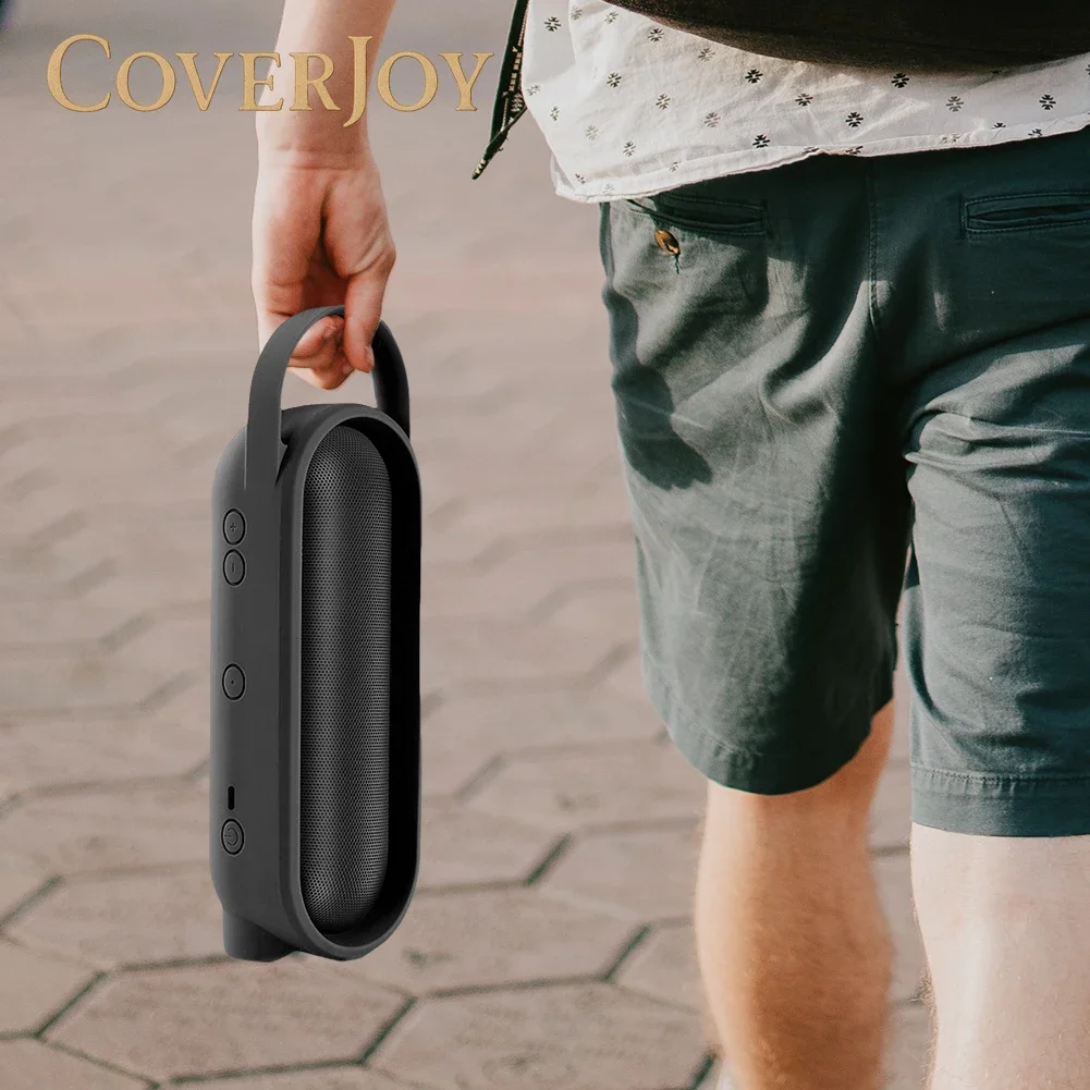

Силиконовый чехол CoverJoy для динамика Beats Pill с ручкой, дорожная защитная крышка-стойка, портативный беспроводной динамик 11,11