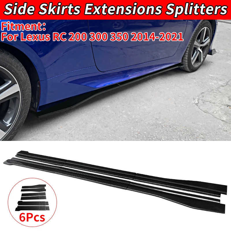 

For Lexus RC 200 300 350 2014-2021 Car Side Skirt Extensions Side Skirts Winglet Splitters Lip Automotive Modification Parts