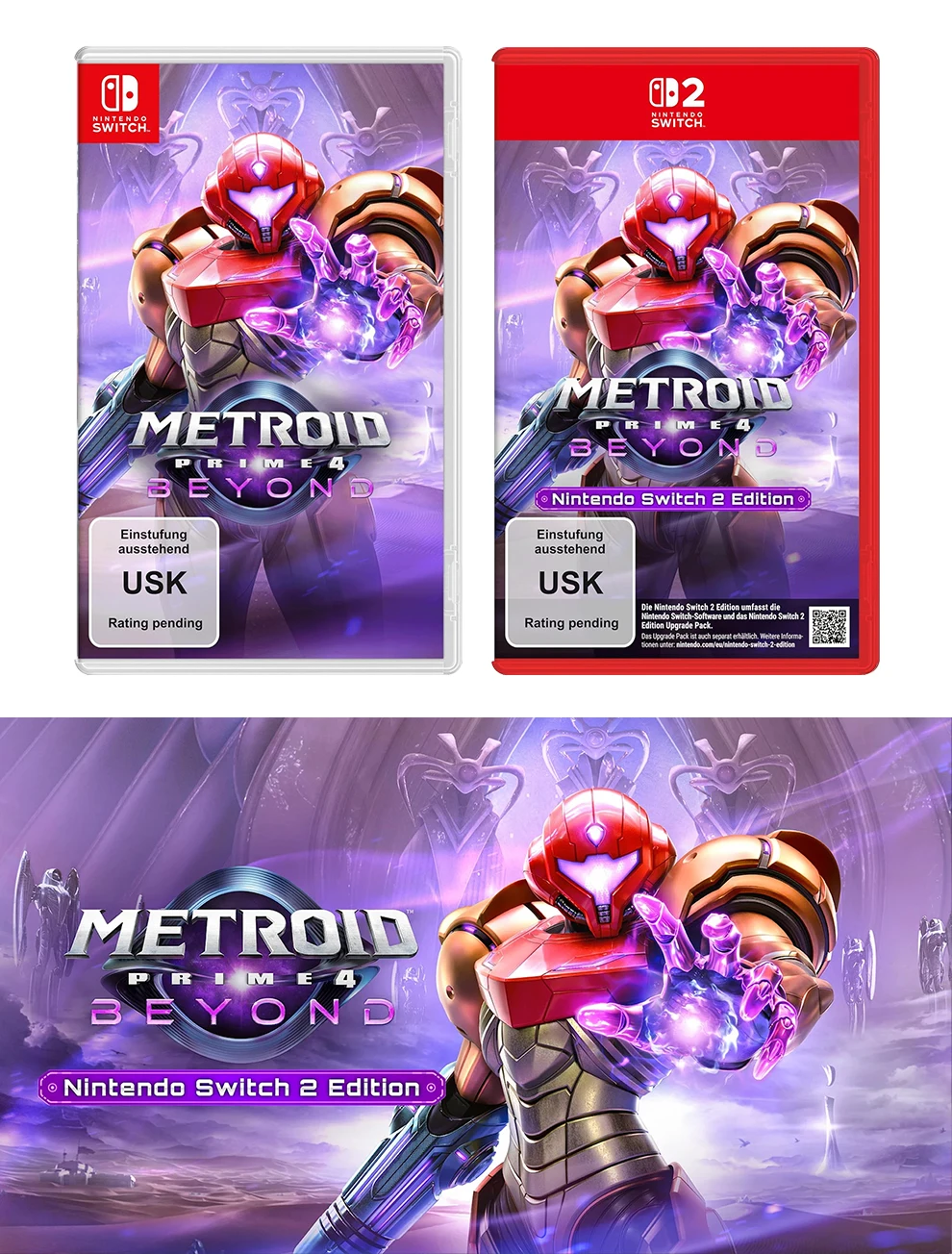 Nintendo Switch 1 2 Game - Metroid Prime 4 - NS1/NS2 Games Cartridge Physical Card for Switch OLED Lite