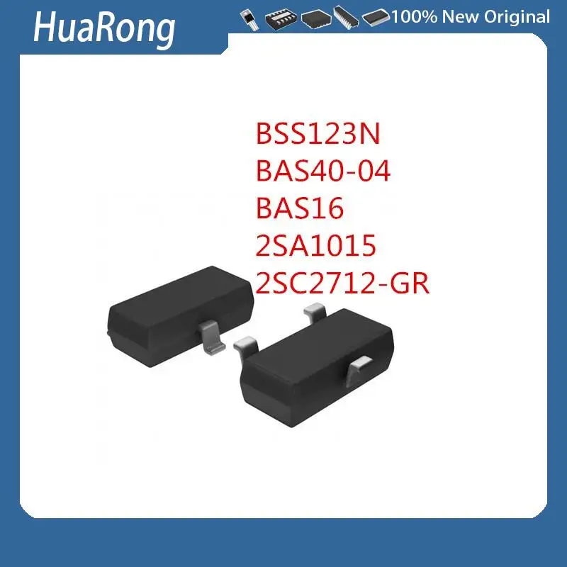 50PCS/LOT    BSS123N   SAs  SAS   BAS40-04   BAS40   44W   40V  BAS16   5D  A1015   2SA1015   BA 2SC2712-GR   2712   LG   SOT-23
