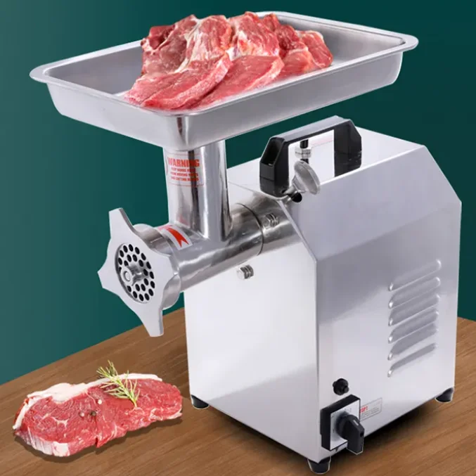 Industrial Automatic Meat Grinder Stainless Steel Manual Mincer with 220V Motor Industrial Meat Processing Equipment