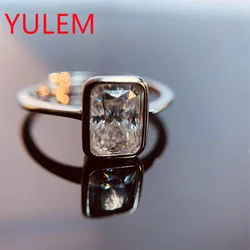 1Carat VVS D Color Radiant Cut Moissanite Diamond Engagement Ring for Women 925 Sterling Silver Wedding Love Girlfriend Gift