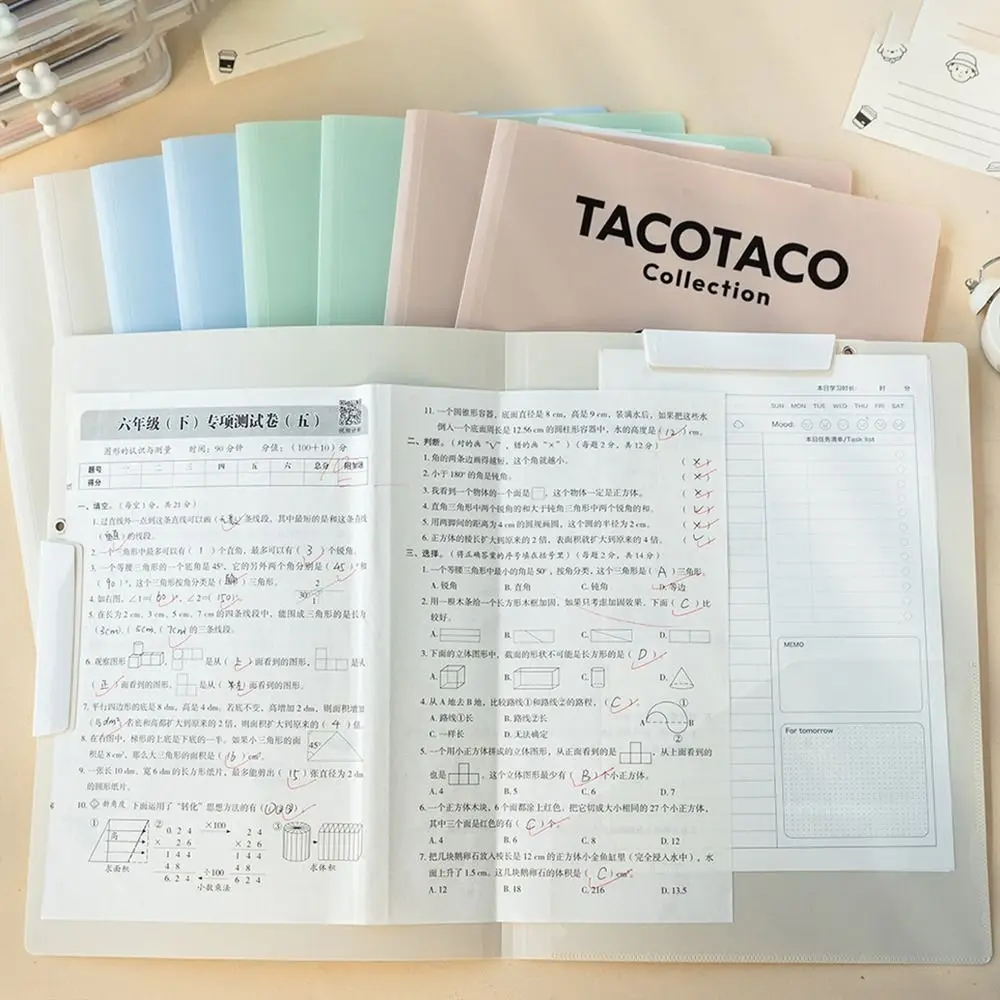 4PCS New Portable Foldable Folders A3 To A4 Versatile File Contract Folders Organize Artifacts Folding Board Folder