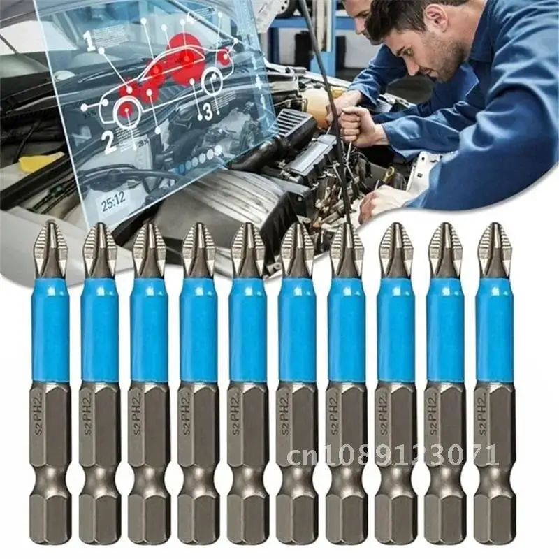 

3/5/10Pcs 50mm PH2 Cross bit drill Head Screwdriver Bits Hand Tools Anti Slip Electric Hex Shank Magnetic Screwdriver Drill Bit