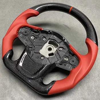適用於豐田 Supra A90 GR MK5 2019 2020 的客製化碳纖維方向盤,紅色皮革運動風格 10 最佳銷售 超碳纖維 - №5